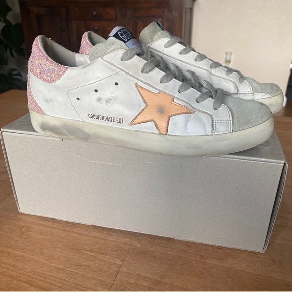 Golden Goose Super-Star Sneaker: Pink Glitter Heel - US 8 | EU 38 💗 - Picture 3 of 9